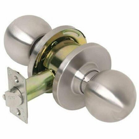 HILLMAN Stainless Steel Cylindrical Passage Ball Knob Lock 211000